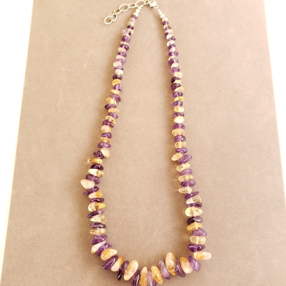 Amethyst And Citrine Necklace
